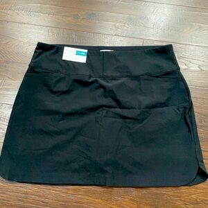 Lady Hagen XXL 17” Pull On Skort Tummy Control Golf Athletic Skirt Black NWT